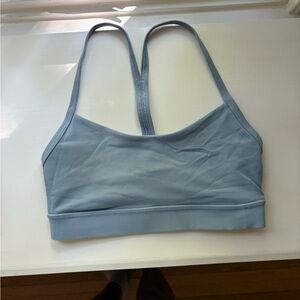 Lululemon Flow Y Nulu light blue sports bra size 2